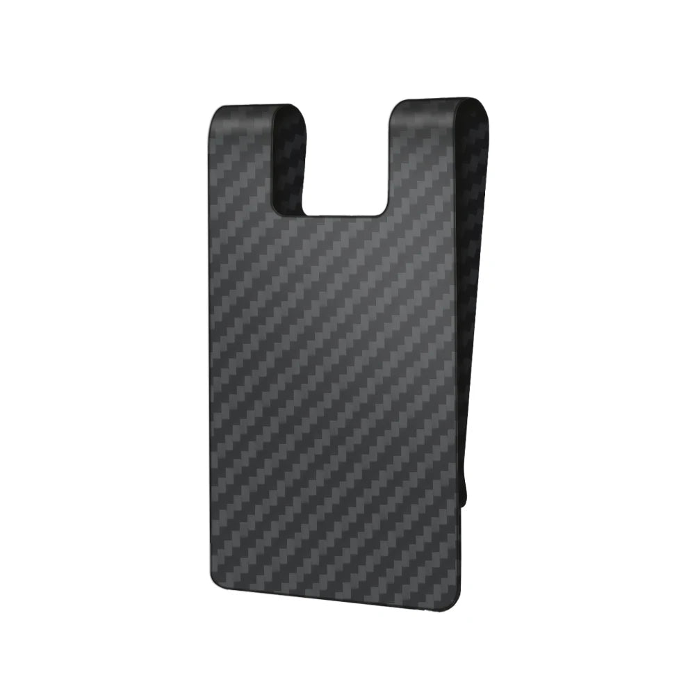 Carbon Fiber RFID Money Clip Wallet – Slim Card Holder for Men