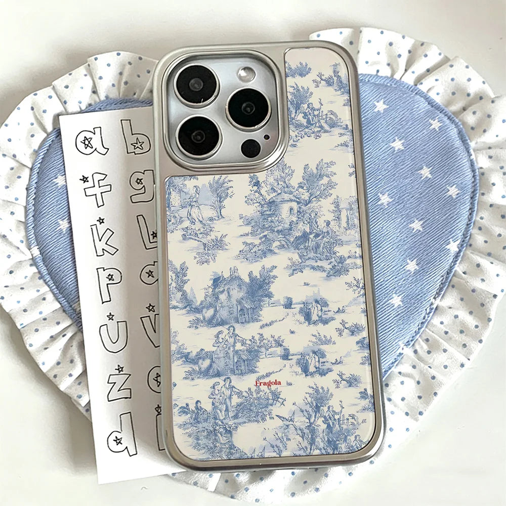 Toile de Jouy iPhone Case – Elegant Floral Print Cover