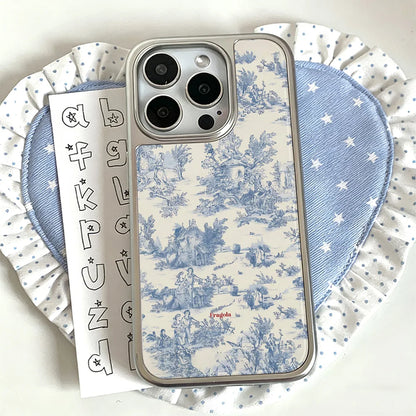 Toile de Jouy iPhone Case – Elegant Floral Print Cover