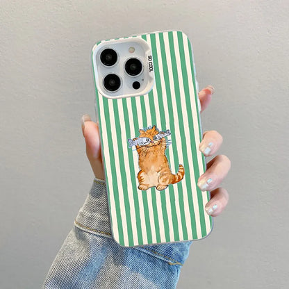 Lobster Striped Phone Case for iPhone 17 16 15 14 13 12 11 Pro Max Plus