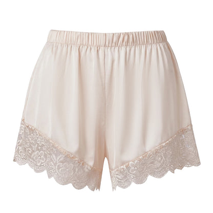 Satin Lace Trim Slip Shorts – Women's Y2K Coquette Style