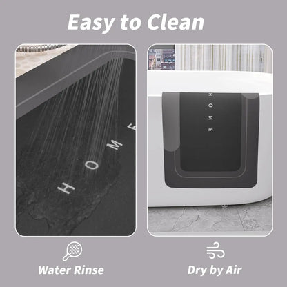 3-Piece Bathroom Mat Set – Diatomite Non-Slip Absorbent Bath Rugs