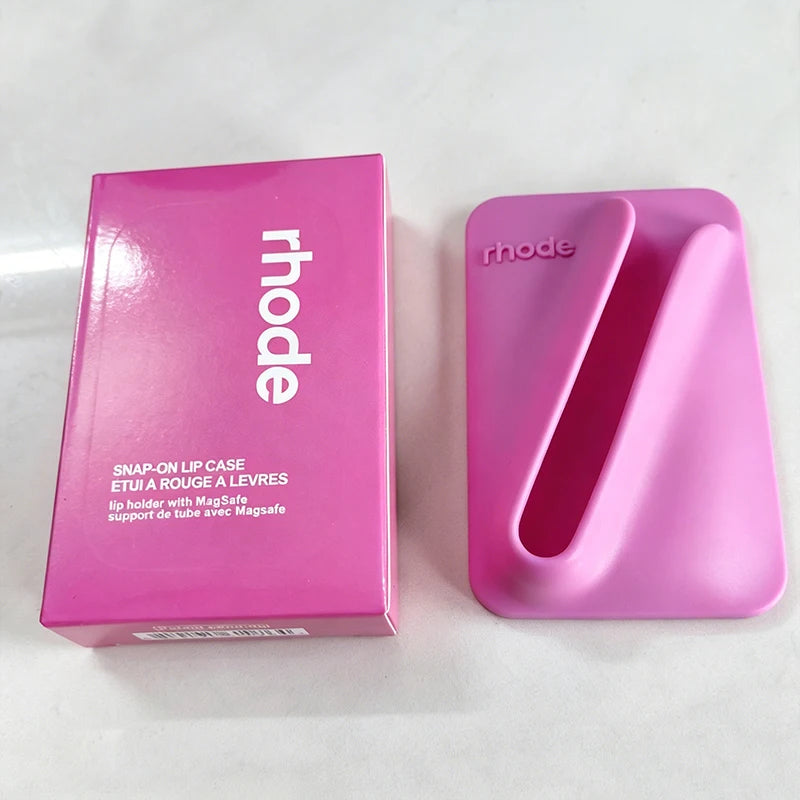 Rhode Magnetic Snap-On Lip Gloss Holder Phone Case for iPhone 17 16 15 Pro Max