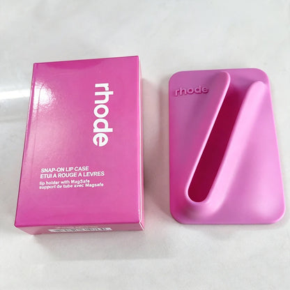 Rhode Magnetic Snap-On Lip Gloss Holder Phone Case for iPhone 17 16 15 Pro Max