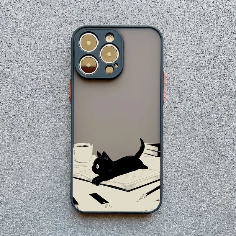 Funny Cat Phone Case for iPhone 17 16 15 14 13 12 11 X Shockproof