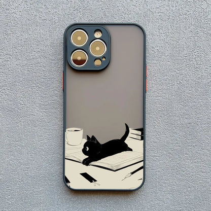 Funny Cat Phone Case for iPhone 17 16 15 14 13 12 11 X Shockproof