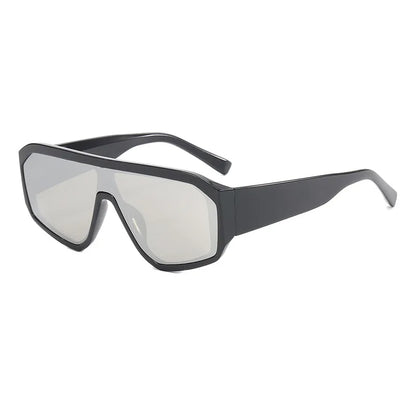 Oversized Square Shield Sunglasses for Women & Men – UV400 Mirror