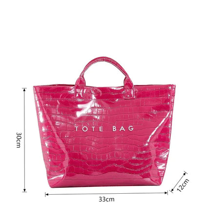Luxury Crocodile Pattern Women Handbag With Short Handle