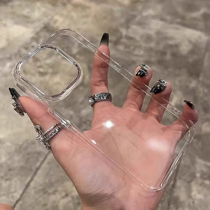 Crystal Clear Hard PC Case for iPhone 11–17 Series