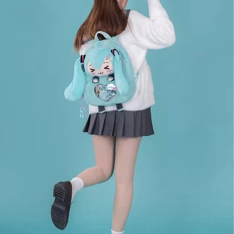 Hatsune Miku Plush Backpack Large Capacity Anime Bag
