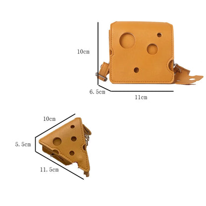 Women's Triangle and Square Cheese Shaped Mini PU Leather Bags