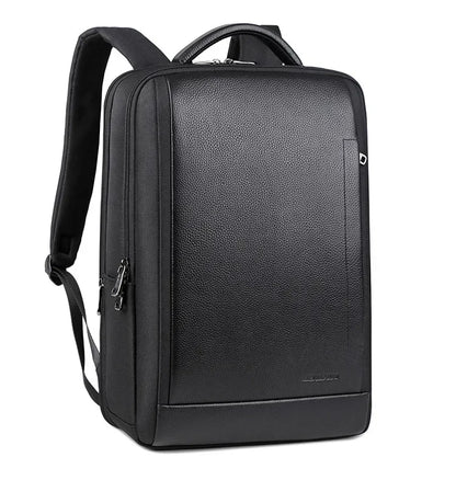 Genuine Leather Men's Laptop Backpack – Slim Oxford Business Bag