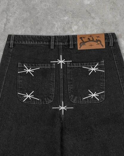 Y2K Embroidery Baggy Denim Shorts – Hip Hop Streetwear