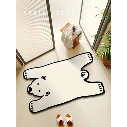 Cartoon Animal Shaped Rug – Soft Absorbent Anti-Slip Floor Mat