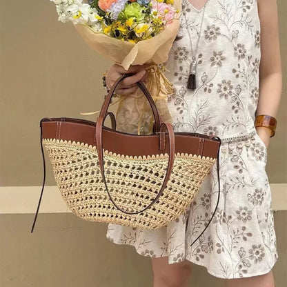 Brand Straw Woven Shoulder Bag