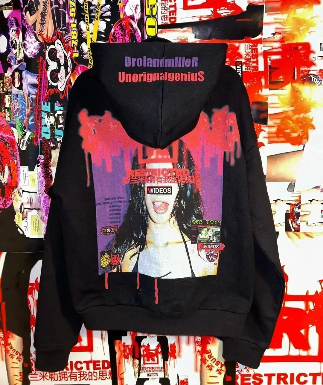 Gothic Graphic Hoodie – Women's Harajuku Punk Streetwear Sweatshirt