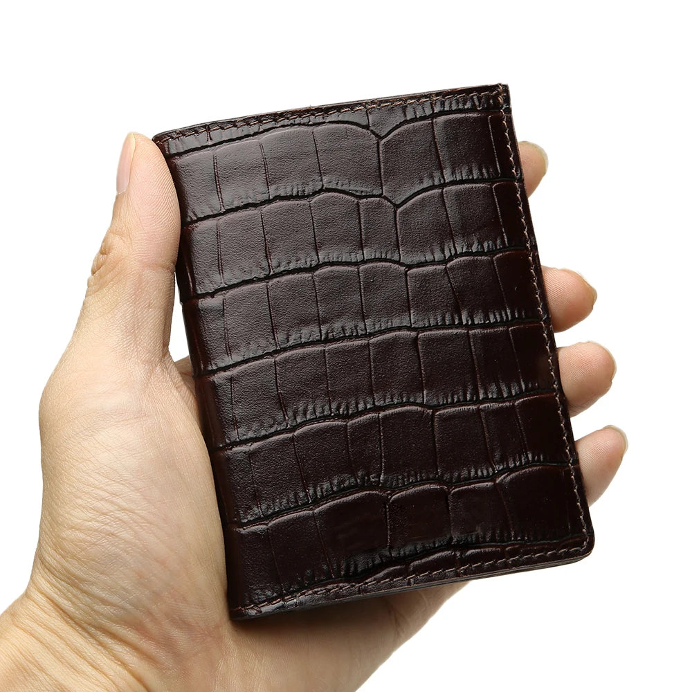 Personalized Leather Wallet for Men | Crocodile RFID Blocking