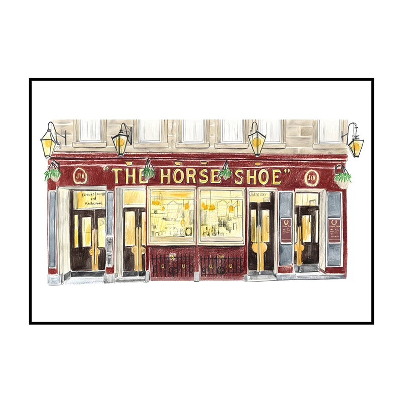 Glasgow Bookshops Wall Art Poster – Watercolor Illustrated Print
