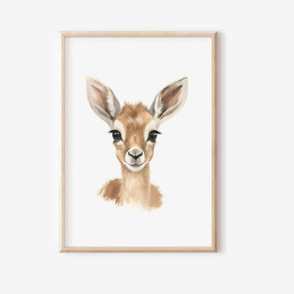 Cute Safari Animal Wall Art Print – Kids Room Nursery Poster