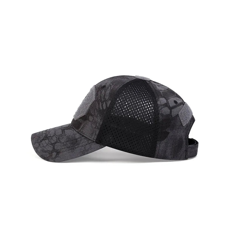 Skull Embroidered Tactical Baseball Cap – Breathable Mesh