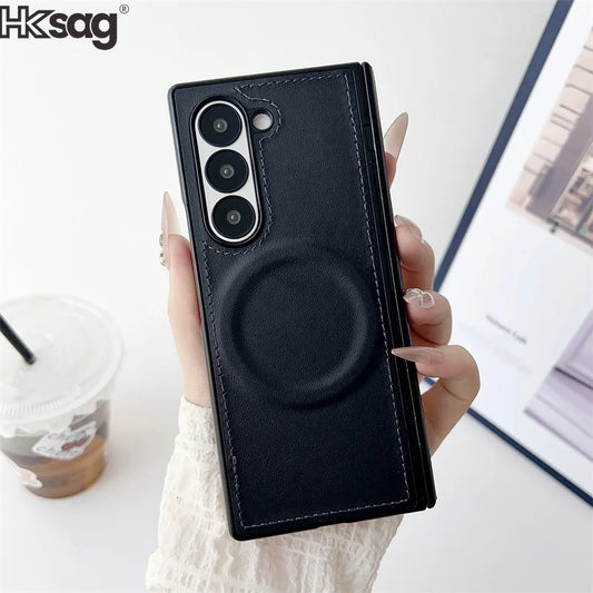 Samsung Galaxy Z Fold Vegan Leather MagSafe Case – Wireless Charging Compatible