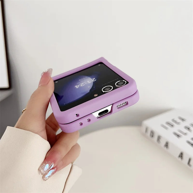 Galaxy Z Flip Frosted Hard PC Phone Case – Matte Colorful Cover