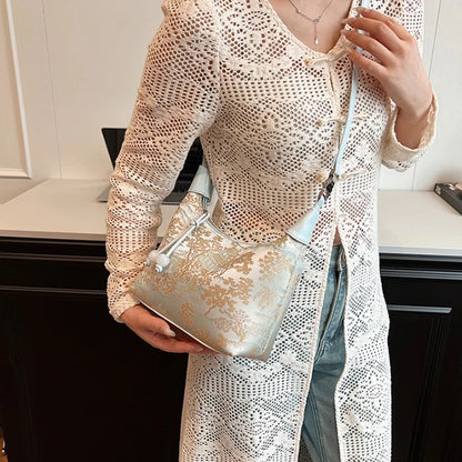 Fashionable Chinese Embroidery Handbag Brand Versatile Shoulder Bag