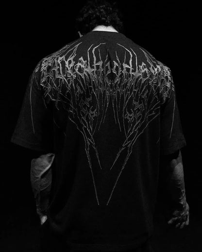 Oversized Gothic Skull T-Shirt – Y2K Harajuku Streetwear Tee