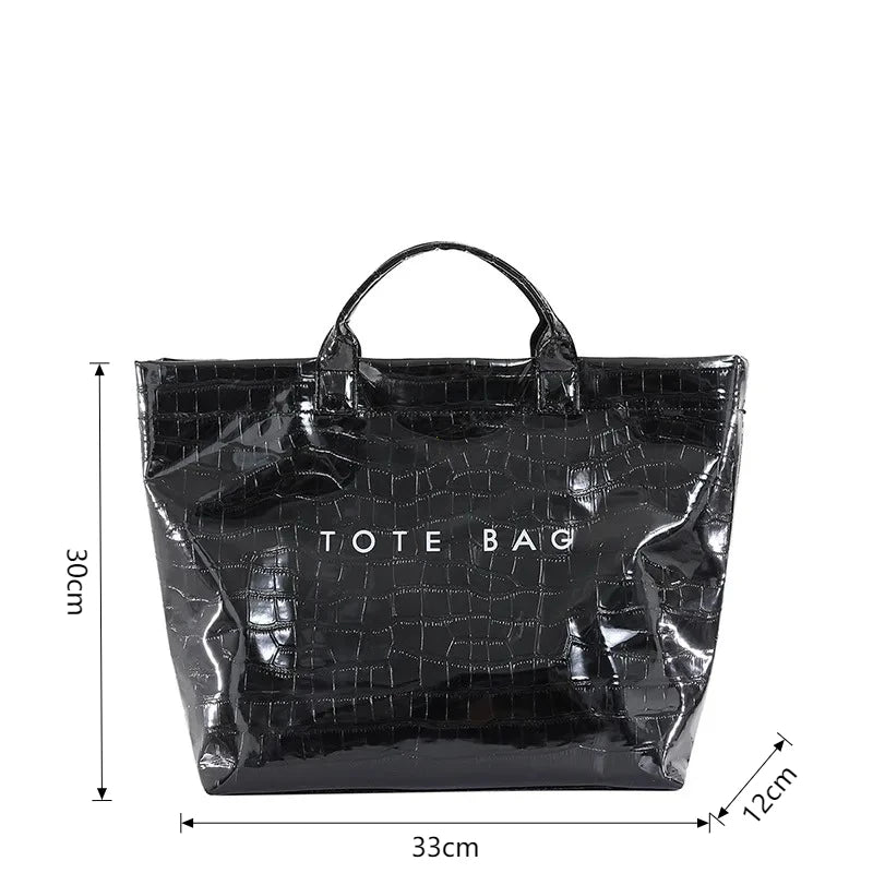 Luxury Crocodile Pattern Women Handbag With Short Handle