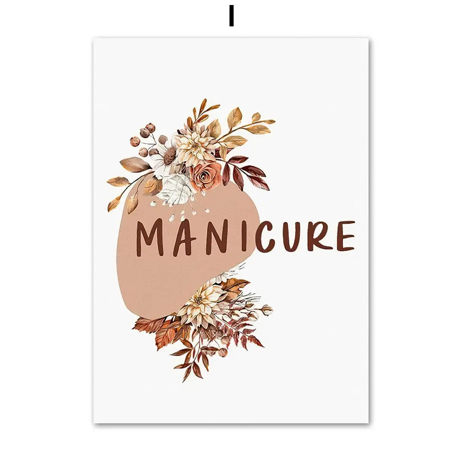 Beauty Salon Wall Art Print – Nordic Boho Nail Salon Poster