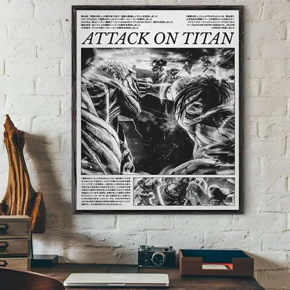 Attack on Titan Manga Poster – Waterproof Self-Adhesive Wall Art