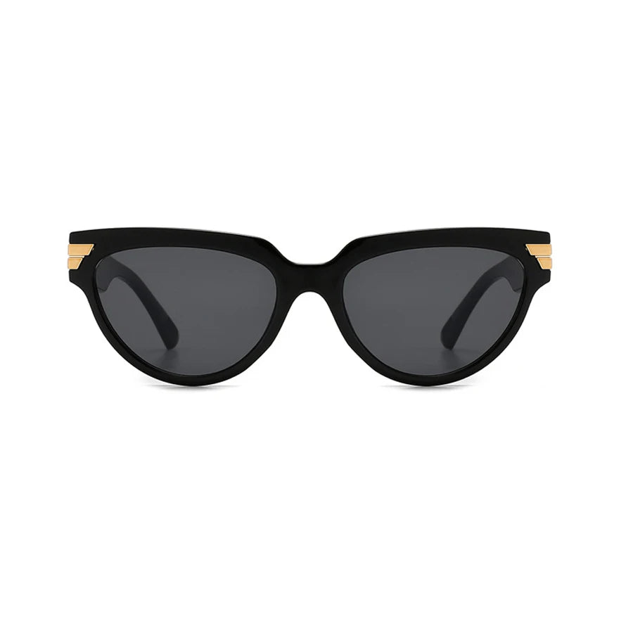 Cat Eye Sunglasses Women Tortoise Frame Rivet Detail
