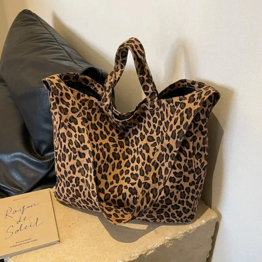 Leopard Design Korean Fashion Big Crossbody Bag