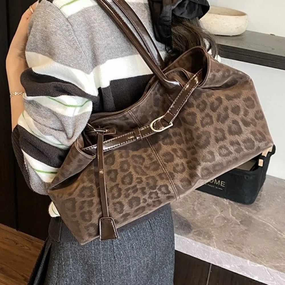Leopard PU Leather Shoulder Bags