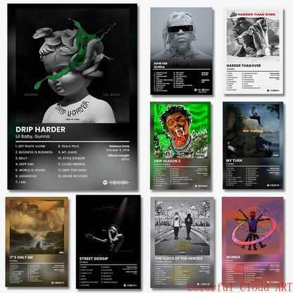 Gunna DS4EVER Album Tracklist Poster – Hip Hop Music Wall Art Print