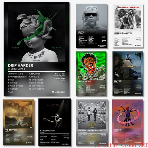 Gunna DS4EVER Album Tracklist Poster – Hip Hop Music Wall Art Print