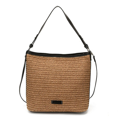 Raffia Crochet Straw Crossbody Bag for Women