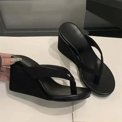 Eilyken Platform Wedge Flip Flops – Women's Clip Toe Thick Sole Slippers