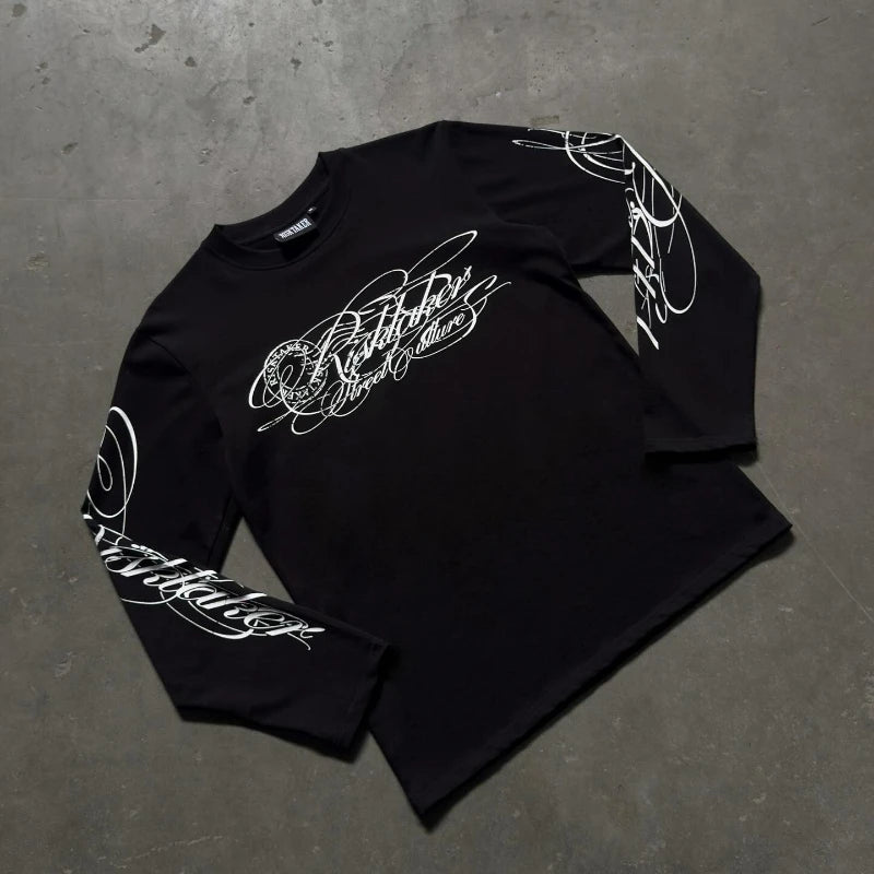 Street Culture Graphic Long Sleeve Sweatshirt Unisex Y2K