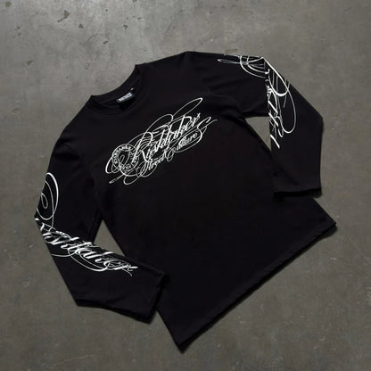 Street Culture Graphic Long Sleeve Sweatshirt Unisex Y2K