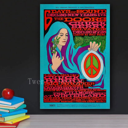 The Doors Vintage Concert Poster – Retro Rock Music Wall Art