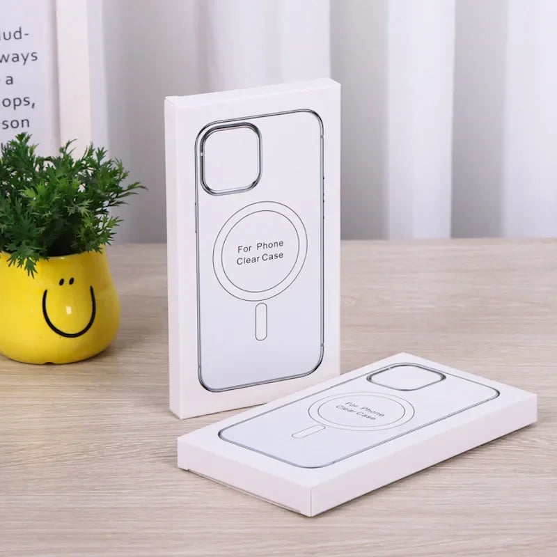 MagSafe Clear iPhone Case – Magnetic Wireless Charging Cover for iPhone 7–15 Series