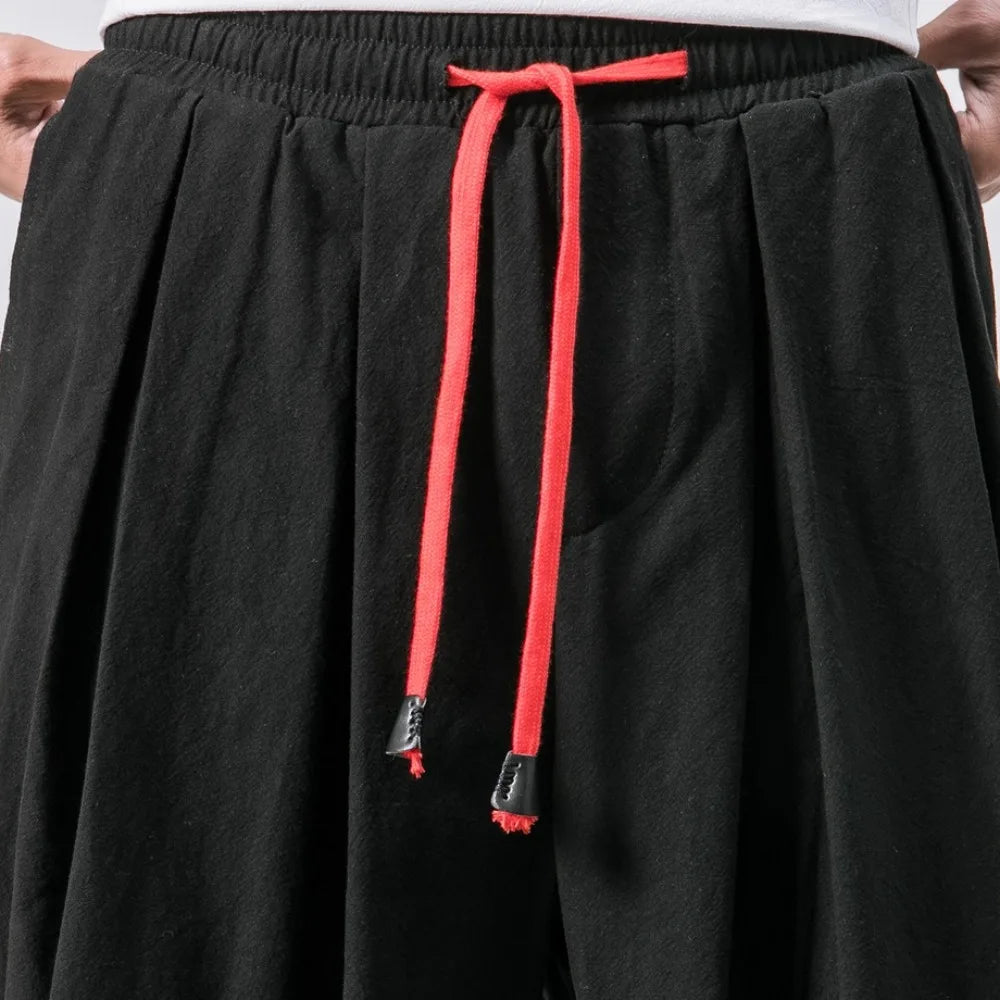 Men's Cotton Linen Harem Pants – Chinese Style Joggers