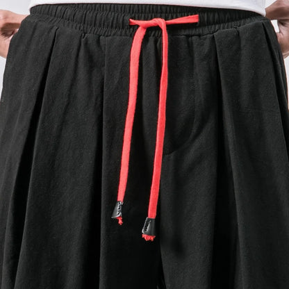 Men's Cotton Linen Harem Pants – Chinese Style Joggers