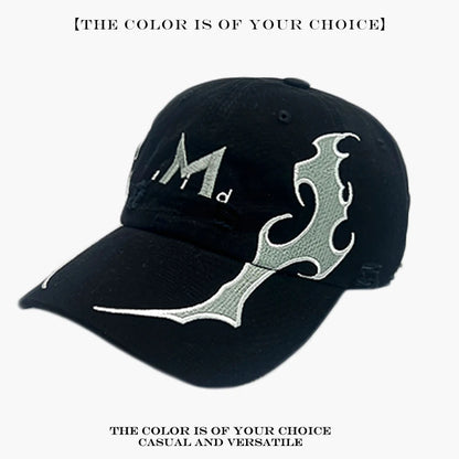 Flame Embroidered Baseball Cap – Y2K Street Style Hat for Men & Women