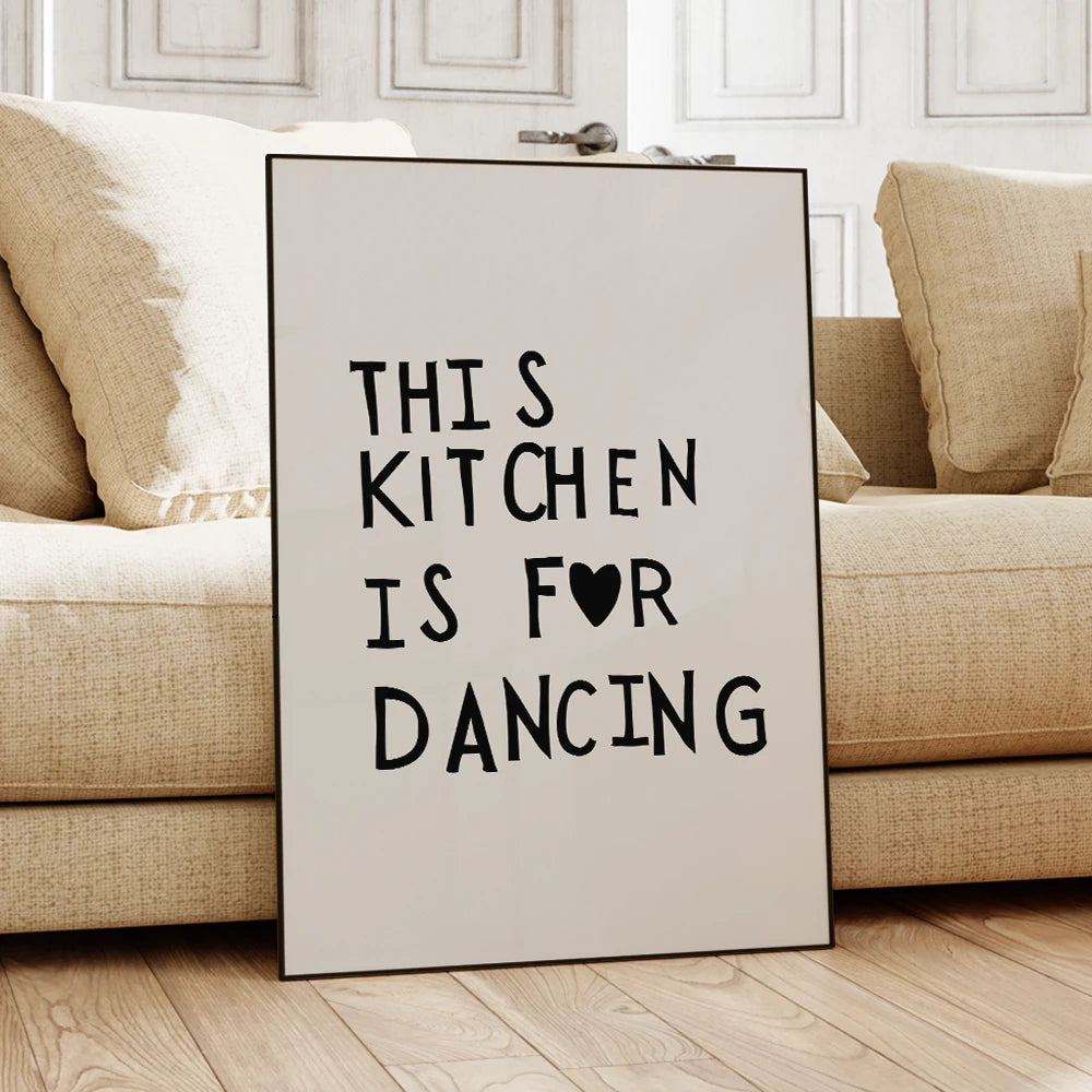 Funny Chef Quote Canvas Wall Art Poster – “Chef Was Cute” Kitchen Print