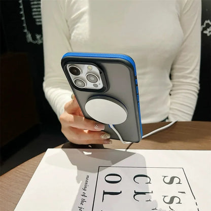 MagSafe Matte Translucent Armor iPhone Case – Shockproof, Multi-Model