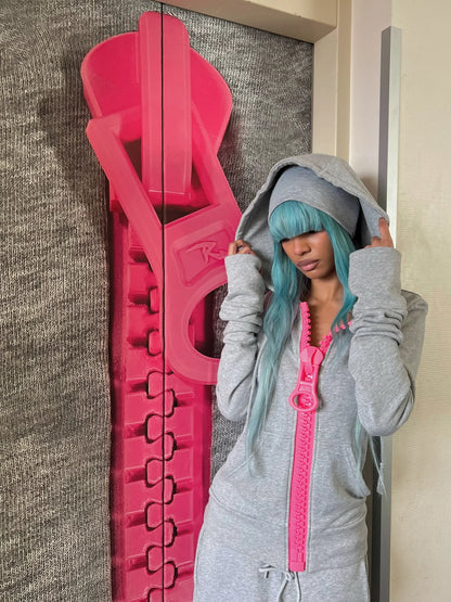 Y2K Zip-Up Hoodie – Oversized Punk Streetwear Jacket