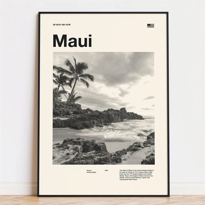 Retro City Poster – Mid-Century Modern Wall Art Print