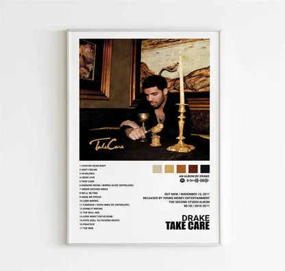 Drake Album Tracklist Poster – Hip Hop Music Wall Art